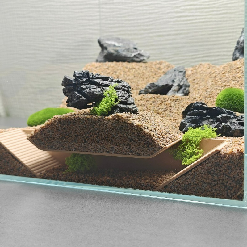 Aquasoil Substrate - مأوى مخبأات حوض السمك، نفق متدرج