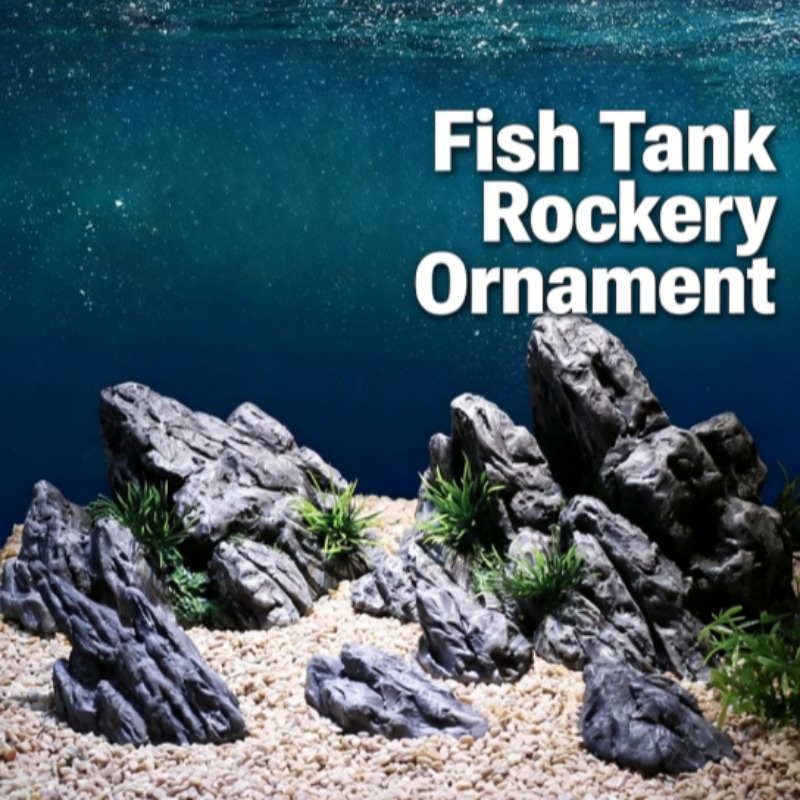 Aquarium Planted Tank Setup - ديكور حوض السمك، صخور اصطناعية، زينة