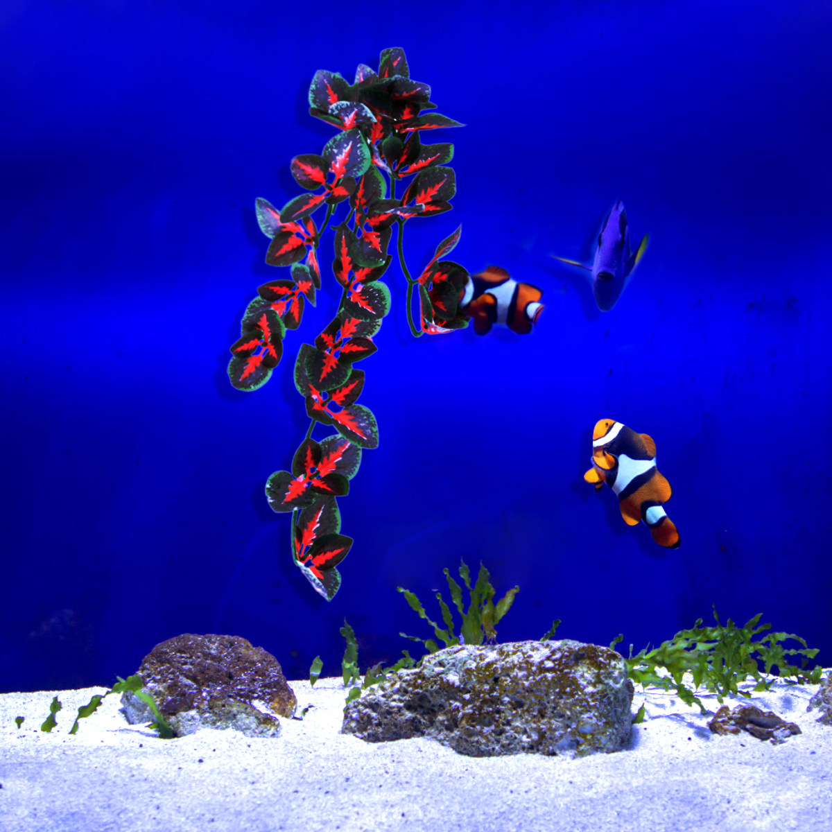 Aquarium Plant Red - زينة حوض السمك، نباتات مائية اصطناعية
