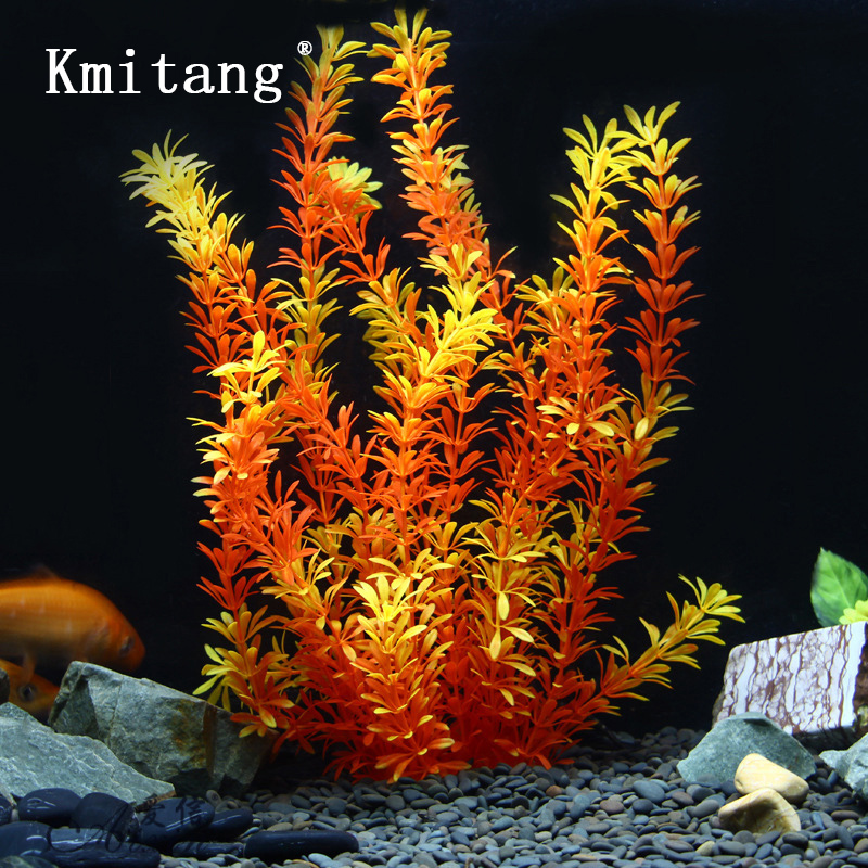 Aquarium Plant Grass - نباتات استوائية اصطناعية بطول 100 سم،
