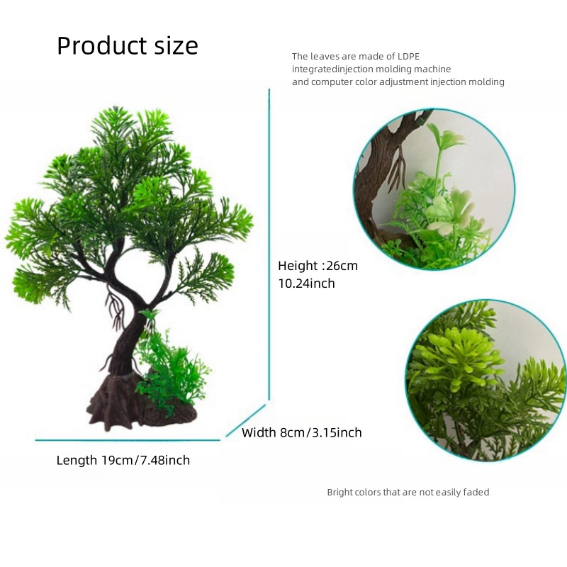 زينة حوض السمك الاصطناعية، نبا - مراجعة Planted Aquarium Materials وسعره
