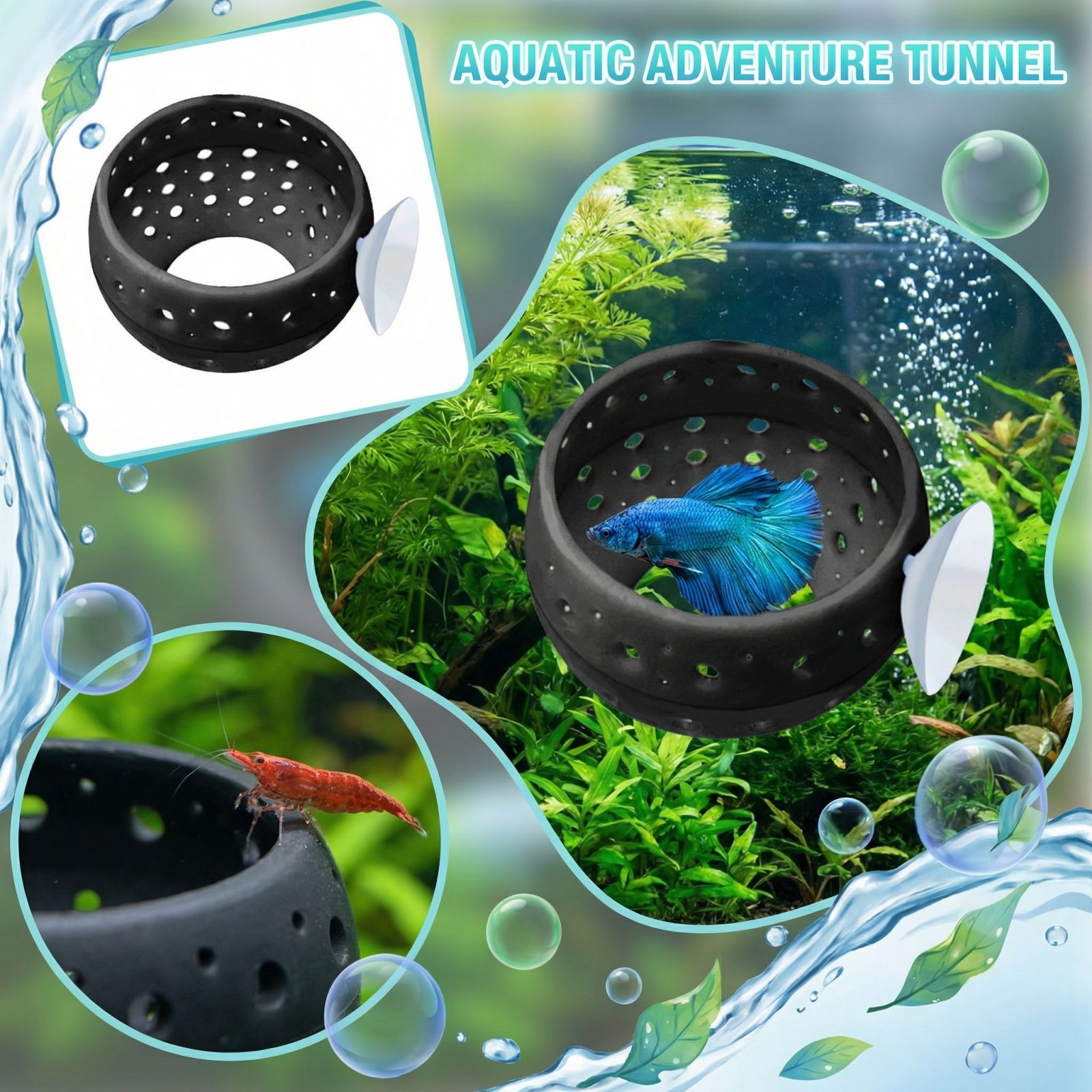 نفق إخفاء على شكل مصباح لأسماك - مراجعة Planted Aquarium Materials وسعره