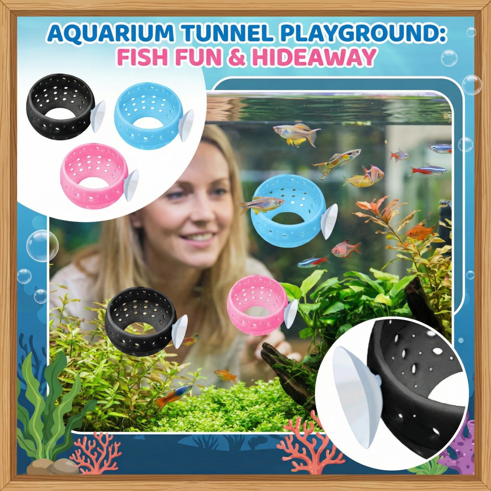 نفق إخفاء على شكل مصباح لأسماك - مراجعة Planted Aquarium Materials وسعره