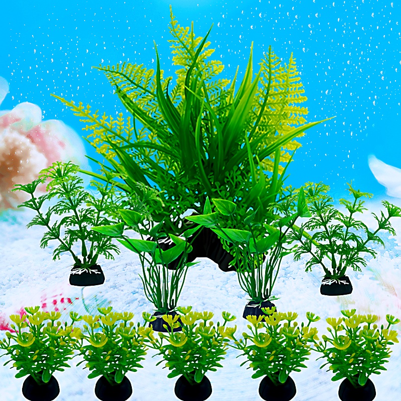 10 قطع من نباتات الزينة الاصطن - مراجعة Planted Aquarium Materials وسعره